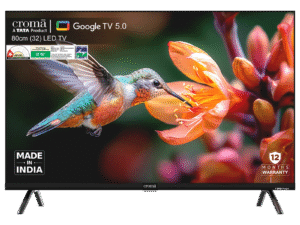 Croma 81.28 (32 inch) LED HD Ready Smart Google TV with Dolby Audio (2025 Model)