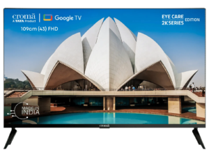 Croma 109 cm (43 inch) Full HD LED Smart Google TV with Bezel Less Display